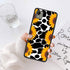 Soft TPU Ultra-Thin Case for Nokia C110, Cow Print Sunflowers, Flexible Anti-Scratch Shockproof