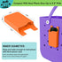 Phone Holder Compatible with Bogg Bag Accessories, ABS Hard Plastic Insert for Bogg Bag Phone Holder - Orange