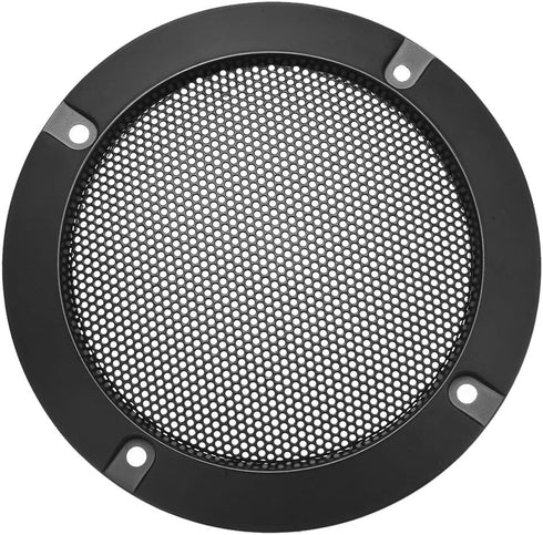 uxcell 4 Inch Speaker Grill Cover, Mesh Decorative Circle Subwoofer Guard Protector - Black