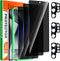 IMBZBK 3 Pack Privacy Screen Protector & Camera Lens Protector for Samsung Galaxy S24 Ultra, Anti-Spy, Full Coverage.