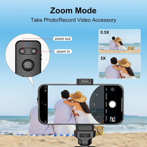 Newmowa 15 26) Phone Wireless Bluetooth Remote Control, Support Video Photo Shooting/Zooming/Lens Switching