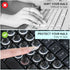 DAMMOMKO 54PCS Keyboard Stickers for Long Nails - Clear Glass Long Nail Keyboard Cover Bubbles, Raised Nail Art Typing