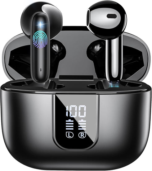 Wireless Earbuds Bluetooth 5.4, IP7 Waterproof in Ear Buds with 6 Mic ENC Noise Cancelling, 35H Playtime, Deep Bass