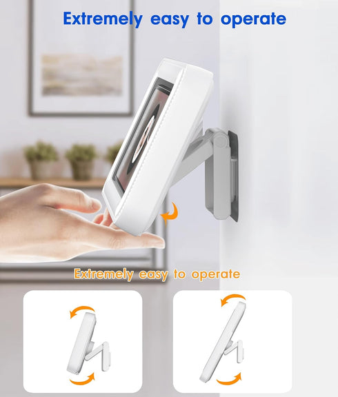 Waterproof Phone Holder for Shower, 360° Rotation, Adjustable Angle, Wall Mounted for Bathroom Mirror, Up to 7 Inch