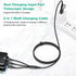Multi Charging Cable 3Pack-6ft, Multi USB Cable Braided 6 in 1 Multiple Phone Charger Cable Universal USB A/C Charging