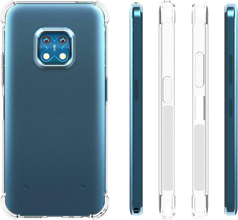 Case for Nokia XR20, Clear Crystal Soft TPU Four Corners Bumper Protective Cover for Camera Transparent Phone Case