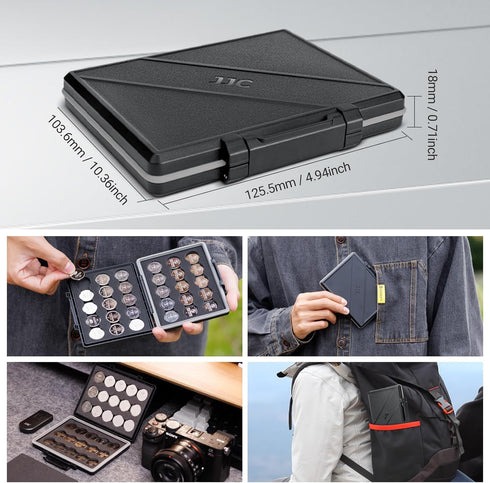 CR2032 Battery Case Holder for 30x CR2032/CR2025/CR2045/CR2016, Water-Resistant Anti-Shock Coin Cell Battery Case