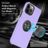 PELEPUES Shockproof Case for iPhone 13 Pro Max, Military Grade Cover with Embedded Finger Ring and Kickstand - Purple