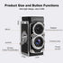 JOYTRIP 1080P 12MP 16 CHUZHAO Vintage Mini Digital Camera, Portable TLR Style Retro Point and Shoot Compact Small