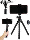 Purthet Flexible Mini Tripod for Cell Phone with Wireless Remote and Clip, Compatible