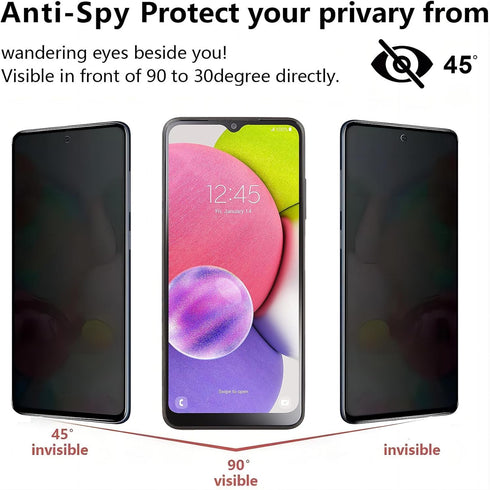 Privacy Screen Protector for TCL 30 XE 5G - 9H Hardness, Anti-Scratch, Anti-Spy, Tempered Glass (2 Pack)