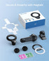Magnetic Car Phone Mount for iPhone 15/14/13/12 Pro Max Mini & MagSafe Cases, 360 Degrees Rotation, One-hand Operation