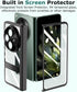 OnePlus Open Clear Case with Hinge Protection, Built-in Screen & Camera Protectors, All-Inclusive Kickstand Cover,