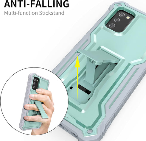 DUOPAL for Samsung Galaxy A02S Case - Military Grade Protection Dual Layer Shockproof Case with Tempered Glass