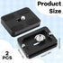 Skrfren 2 Pack Set 1/4"-20 PU50 Universal Tripod Plate, Tripods Quick Release Plate Aluminum Alloy Camera Tripods Mount