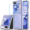 for Samsung Galaxy Z Flip 6 Clear Case with Tempered Glass Screen Protector, Slim Fit Shockproof Cover