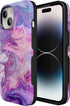 Casely iPhone 15 Case | Tie Dying Over You Purple Marble | Bold Case | Compatible with MagSafe