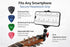 Generic 5 Guitar Head Phone Holder Mount with Picks, Universal Clip-On Smartphone Stand for Guitar & Ukulele