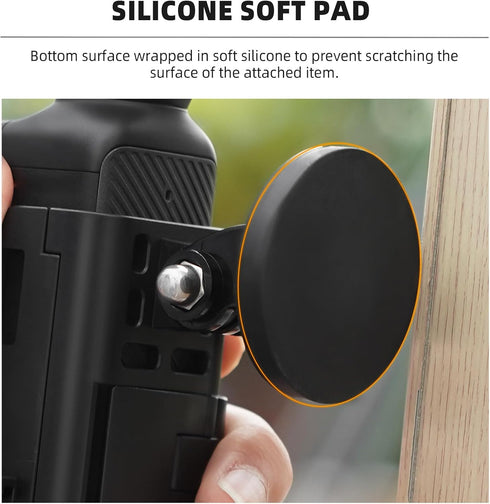 Pocket 3 Magnetic Mount, Magnet Bracket Expansion Adapter Holder with Cold Shoe for Car, Railings, Refrigerators, DJI