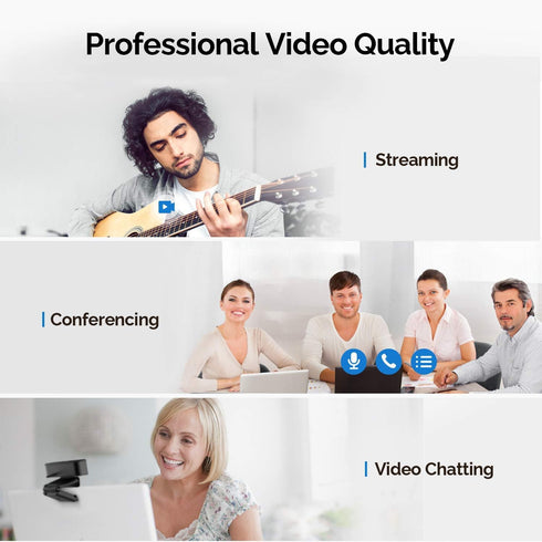 VITADE 1080P 928A HD Webcam with Microphone & Cover Slide, Pro USB Computer Web Camera Video Cam for Streaming Gaming