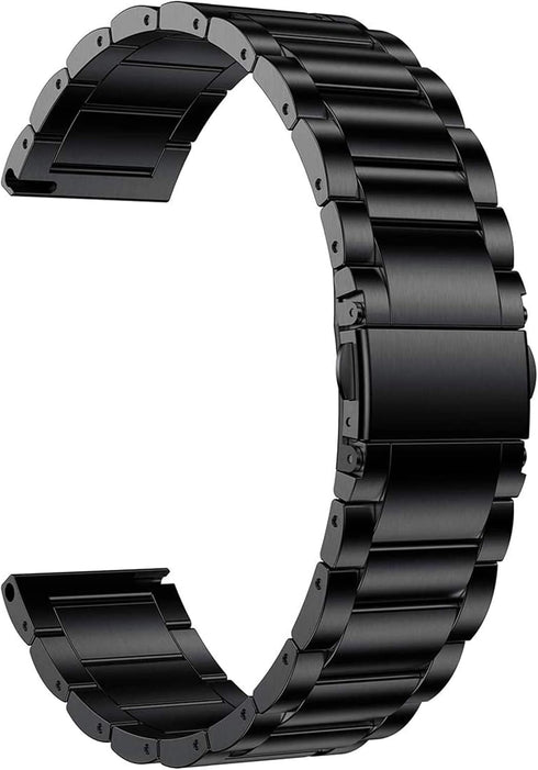 YOUkei Compatible with Garmin Venu Sq 2 Bands - Stainless Steel Metal Replacement Strap for Smartwatch, Black