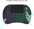 Rii X8 Mini Keyboard, 2.4GHz Portable Wireless Keyboard with Touchpad Mouse, RGB Backlit, Rechargeable for Android TV