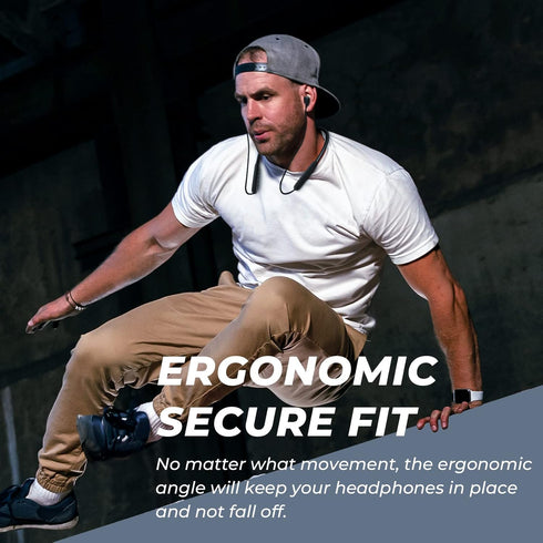N18 Neckband Bluetooth Earbuds, Wireless 5.2 Headphones with Microphone, IPX7 Waterproof, 20H Playtime, Deep Bass -