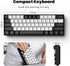LAMA 60% 61 PS4, Mini Keys Mechanical Keyboard with Red Switches, LED Backlit, Small Portable Gaming Wired Keyboard