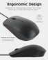Lenovo USB-C Wired Mouse, Full Size, Ambidextrous Design, Black, Ergonomic Shape, Precision Sensor, Plug-and-Play