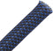 25ft PET Expandable Braided Sleeving, 1 inch, BlackBlue, Alex Tech Braided Cable Sleeve