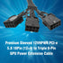 Premium Sleeved 12VHPWR PCI-e 5.0 16Pin to Triple 8-Pin GPU Power Extension Cable (F04-303BK)