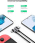 UGREEN USB to USB C Cable, 90 Degree Fast Charging Cord Compatible with iPhone 15/15 Plus/15 Pro/15 Pro Max/Samsung