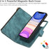 iCoverCase for iPhone 11 Wallet Case, Card Holder and Wrist Strap, PU Leather Flip Cover Case 6.1 Inch (Blue)