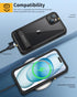Lanhiem 15 IP68 15, 6.1 Inch for iPhone Case with Kickstand, Waterproof Dustproof Built-in Screen Protector, Full Body