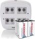 Tenergy TN136 4 Bay 9V Smart Charger with 4 Pieces Tenergy Premium