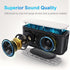 DOSS SoundBox Touch Bluetooth Speaker - 12W HD Sound, IPX5 Water-Resistant, 20H Playtime, Touch Control, White