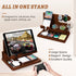 Wood Phone Docking Station, Nightstand Charging Organizer and Cell Phone Stand, Bedside Gift for Men