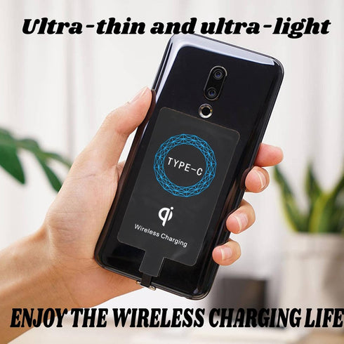2PCS Universal Ultra Slim Type C Wireless Charger Receiver Module, Qi Receiver for Type C Mobile Phones