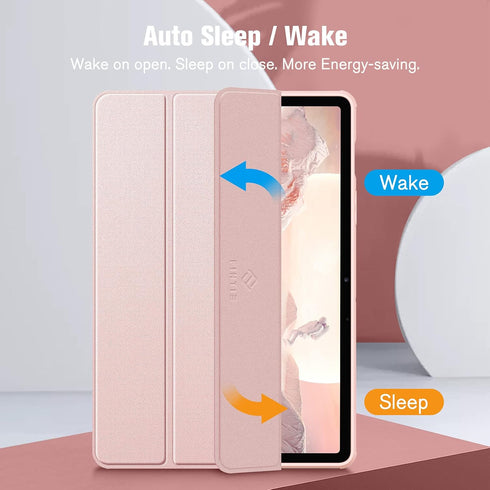 Fintie Hybrid Slim Case for Samsung Galaxy Tab S8/Tab S7 11 Inch (SM-X700/X706/T870/T875/T878) with S Pen Holder, Rose