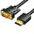 HDMI to VGA Cable 6FT, Uni-Directional HDMI to VGA Adapter Cable 1080P@60Hz
