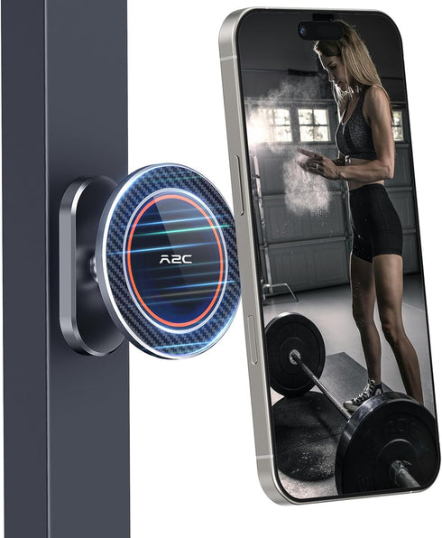 A2C All-Metal Gym Magnetic Phone Holder for MagSafe,High-End Workout Essentials for Men Women,[Dual