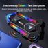 Motorcycle Helmet Bluetooth Headset with Double Noise Cancellation, RGB Lights, IPX6 Waterproof, Strong Bass for Dirt