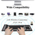 Wireless Silicone Keyboard, Portable Foldable Roll Up Soft Rubber Keyboard for PC, Laptop, and Travel (Black and Gray).