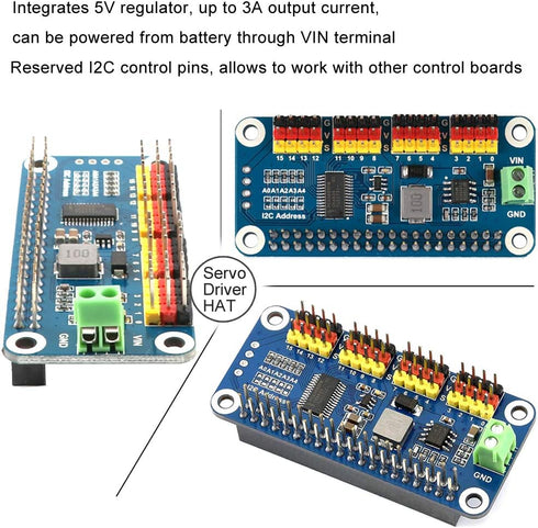 MakerFocus 16 12 I2C 5 4 3B+ 3B PWM Servo Motor Driver IIC Module Channel PWM Outputs Bit Resolution Compatible