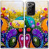 Samsung Galaxy Note 20 Ultra 5G Leather Flip Case, Colorful Dragonfly with Card Slot, Kickstand, Magnetic