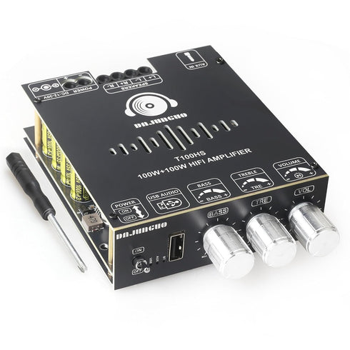 T100HS Power Amplifier Board Bluetooth5.2 TPA3221 Chip 2.0 Channel 100W2,Audio Power Amplifier