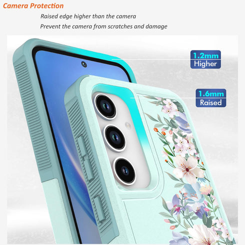 Cute Flowers Design Case for Samsung Galaxy A35/A55 5G, Slim Soft TPU Bumper Shockproof Silicone Cover