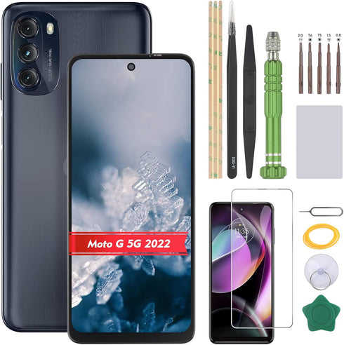 LCD Display Replacement for Motorola Moto G 5G 2022, Touch Screen Digitizer Assembly