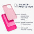 kwmobile Case for Apple iPhone 12 mini, TPU Silicone Phone Cover with Soft Finish in Neon Pink