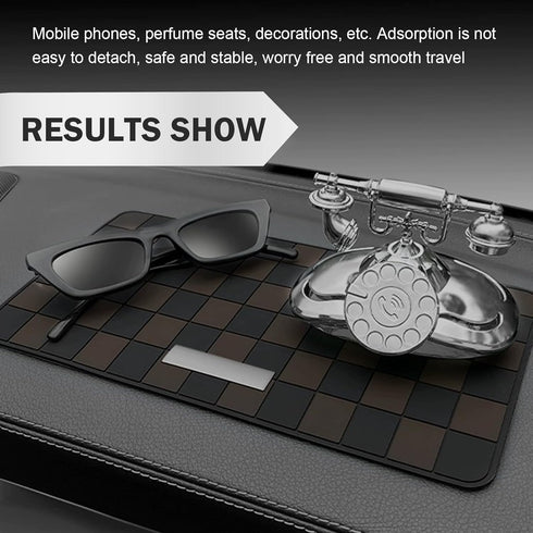 Zikefest 11.86 Inch Car Dashboard Non Slip Mat, Multifunctional Car Anti-slip Mat, Magic Sticky Dash Rubber Pad, Dash